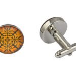 Bright Gold Tile Cufflinks