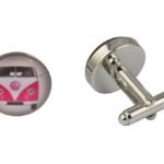 Camper Van Pink Cufflinks