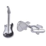 Guitar Black Cufflinks