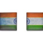 India Distressed Flag Cufflinks