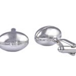 Rugby Ball Silver Cufflinks