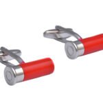 Shot Gun Cartridge Red Cufflinks