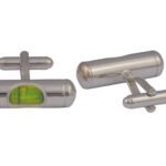 Spirit Level Green Cufflinks