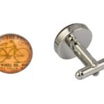 Vintage Bicycle Orange Cufflinks
