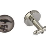 Skull & Crow White Cufflinks