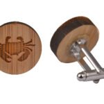 Wooden Cufflinks - Crab