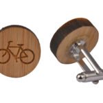 Wooden Cufflinks - Bicycle