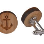 Wooden Cufflinks - Anchor