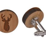 Wooden Cufflinks - Stag