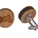 Wooden Cufflinks - Motorbike