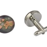 World Map Brown Cufflinks