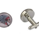 Skull Indian Art Cufflinks