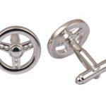 Silver Steering Wheel Cufflinks